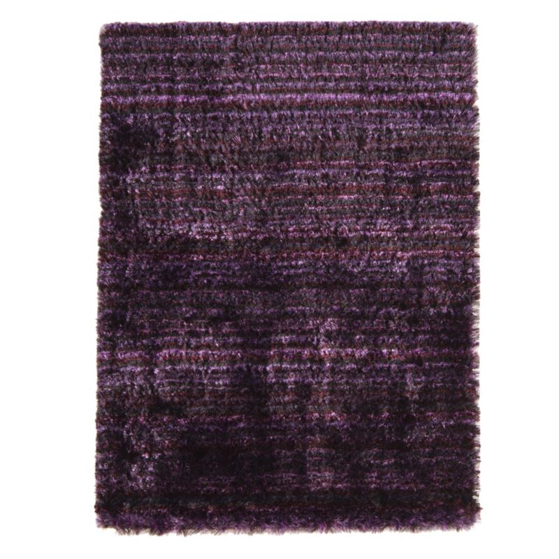 Colours by B&Q Elegance Stripe Rug Purple (W)80 x (L)150cm