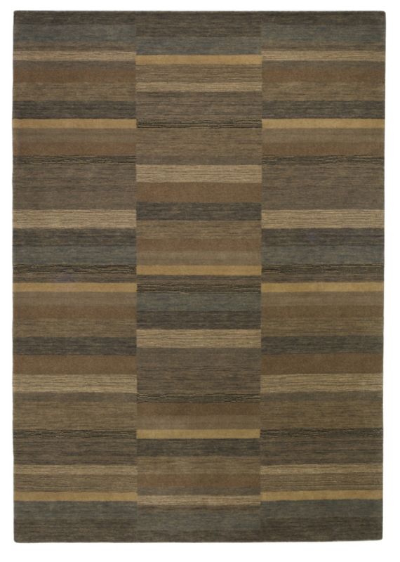 Colours by B&Q Muted Stripes Rug Beige (W)120 x (L)160cm