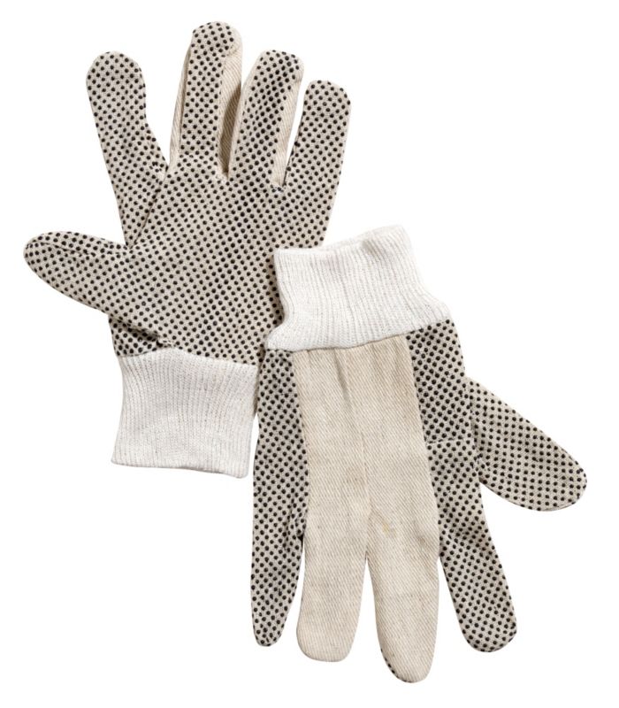 BandQ Pk3 Value General Purpose Cotton Grip Gloves