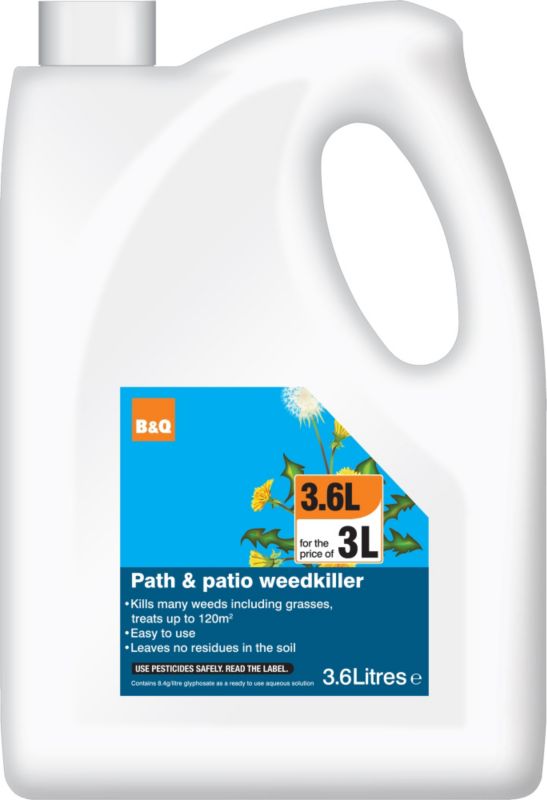 BandQ Path andPatio Weedkiller 3Ltr 20 Extra Free