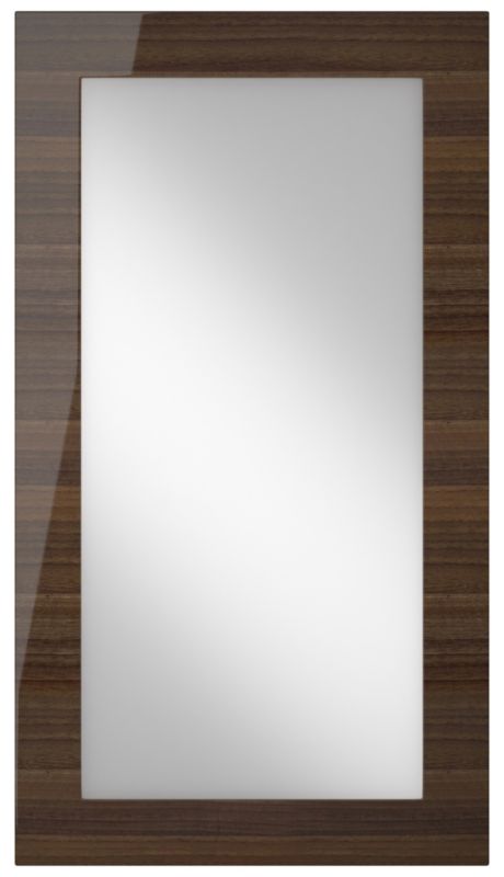 Cooke amp Lewis High Gloss Horizontal Walnut Style Oven Filler Door Pack H 600mm