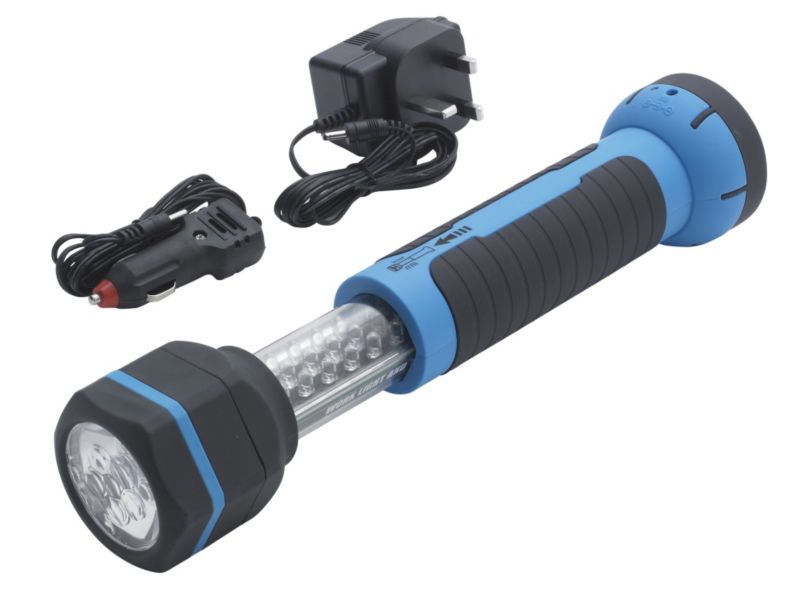 BandQ 36 LED Rechargeable Work Light Blue