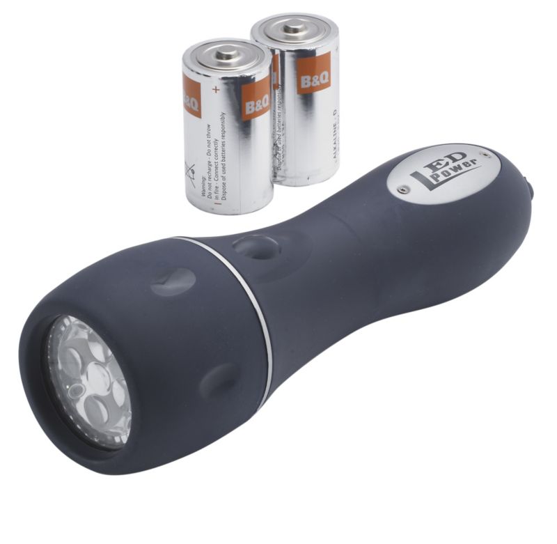 BandQ LED Rubber Torch 2D Blue