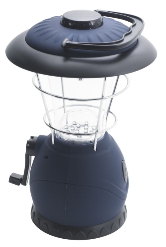 BandQ LED Rechargeable Wind Up Lantern Black
