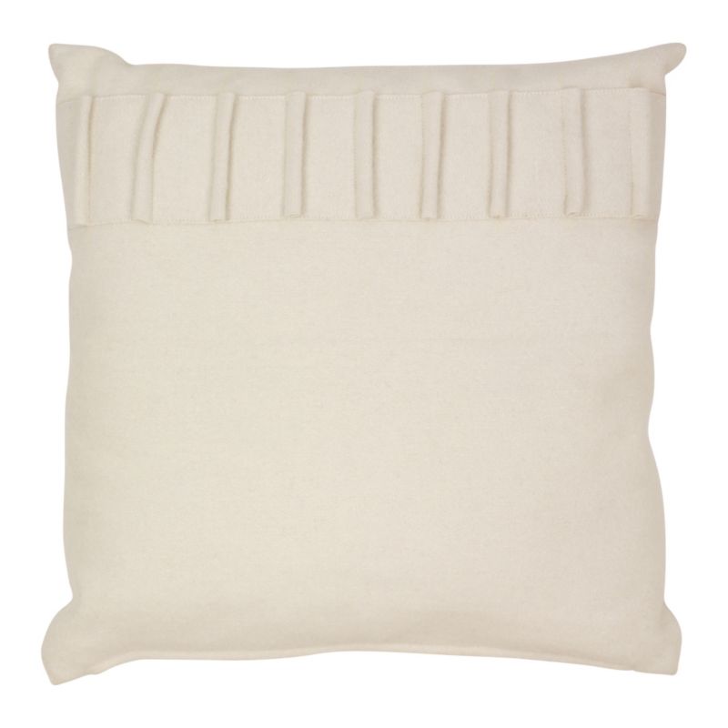 Colours by B&Q Colours Pleated Detail Felt Cushion Cream (L)50 x (W)50cm