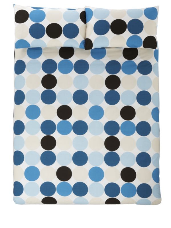 Circle Double Printed Duvet Set Aqua (L)200 x (W)200cm