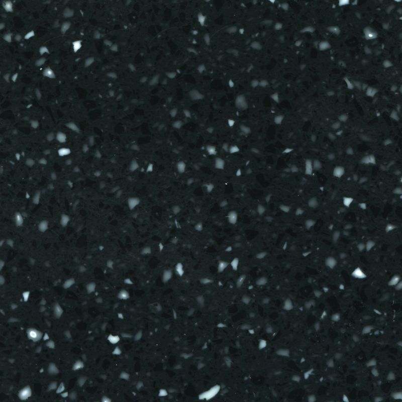 Save on this Earthstone Solid Surface Black Star Worktop with Sink and Right Hand Drainer 1.8m