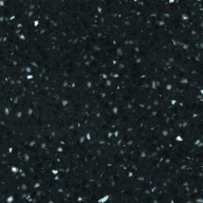 Save on this Earthstone Solid Surface Black Star Worktop with Sink and Left Hand Drainer 1.8m