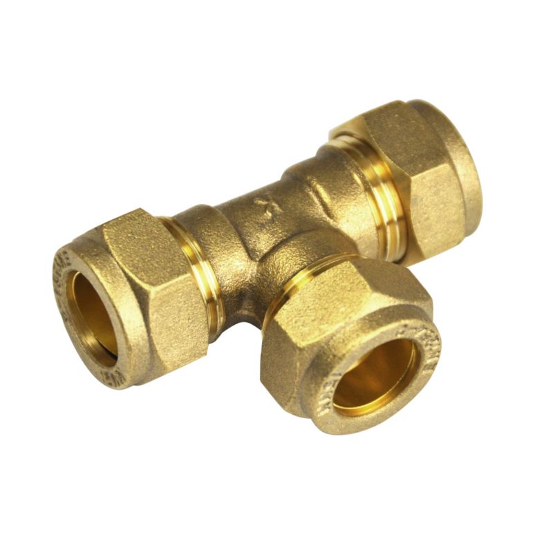 PlumbSure Compression Equal Tee 15mm 10Pk