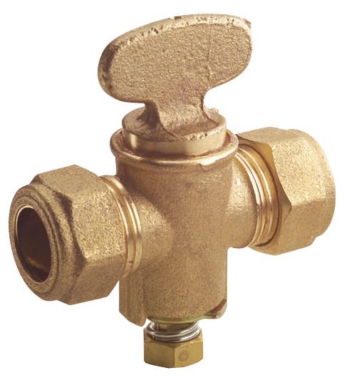 PlumbSure Central Heating Gas Cock and Fan Key 15mm Comp