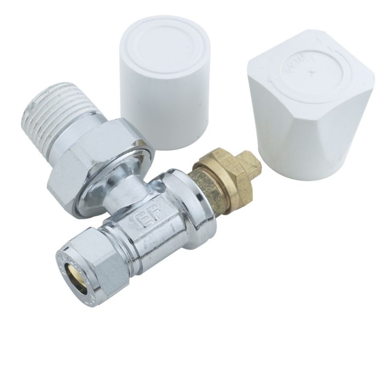 PlumbSure Radiator Valve 10 x 127mm Angle