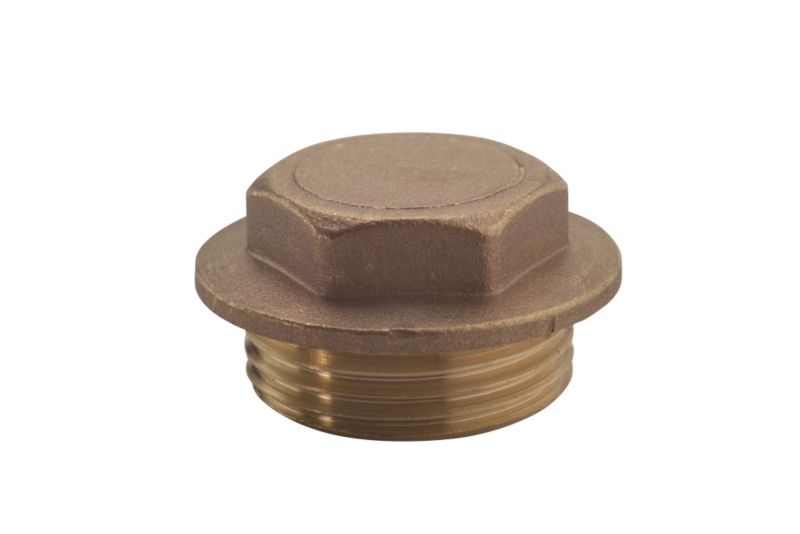 PlumbSure Brass Flanged Plug 19mm Male