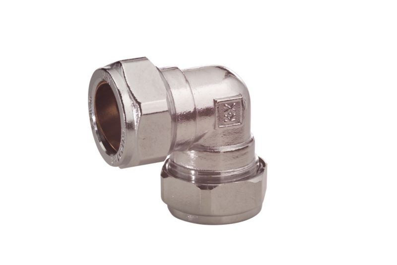 PlumbSure Compression Elbow 15mm Chr