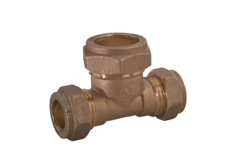 PlumbSure Compression Reduced Tee 15 x 15 x 22mm