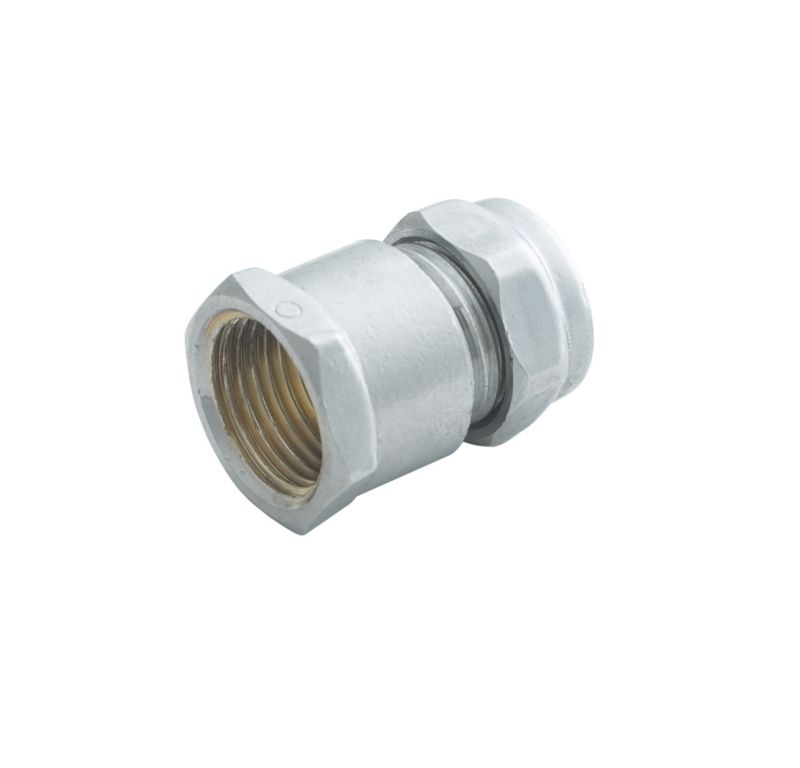 PlumbSure Compression Straight Connector 15 x 127mm Female Chr