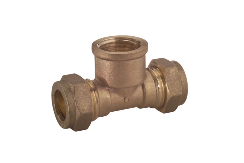 PlumbSure Compression Tee W Branch 15 x 15 x 127mm Female