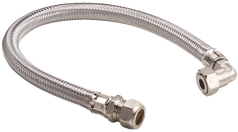 PlumbSure Bent Tap Connector Elbow 15 x 127 x 500mm