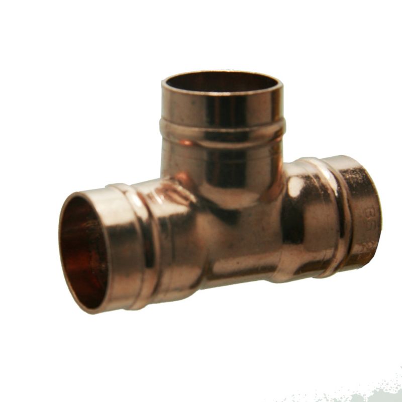 PlumbSure Solder Ring Equal Tee 22mm 5Pk