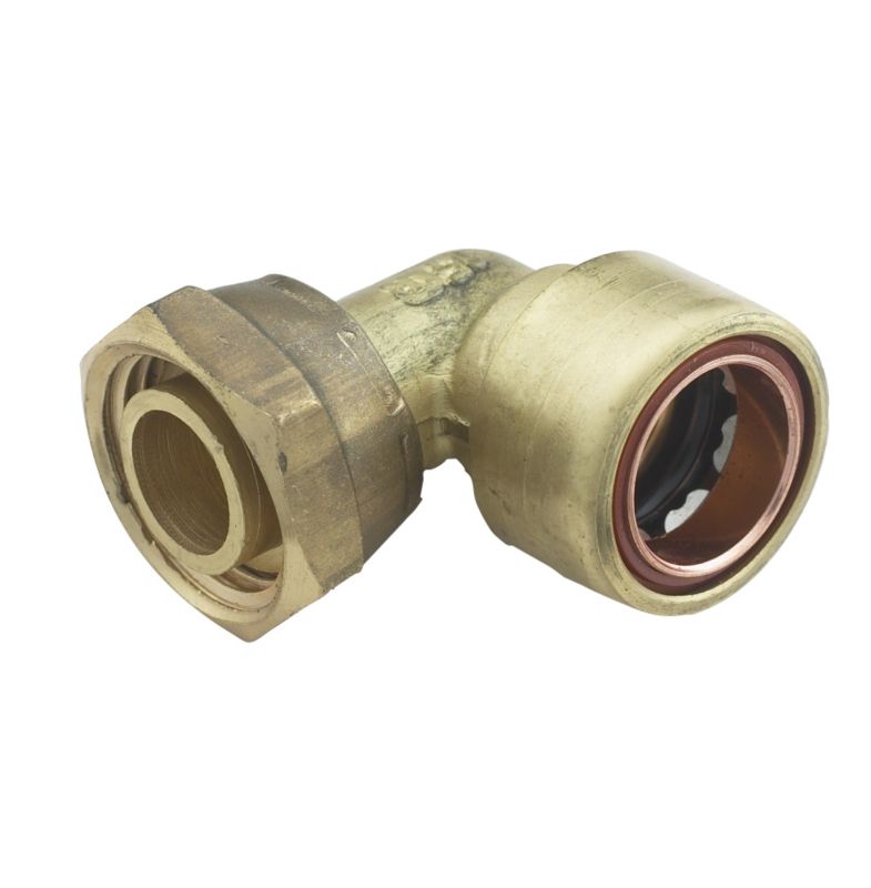 PlumbSure Push Fit Metal Bent Tap Connector 15 x 127mm