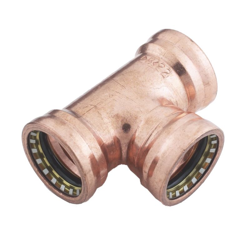 PlumbSure Push Fit Metal Equal Tee 22mm