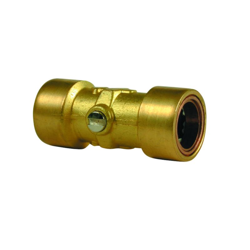 PlumbSure Copper Push Fit Metal Straight Service Valve 15mm