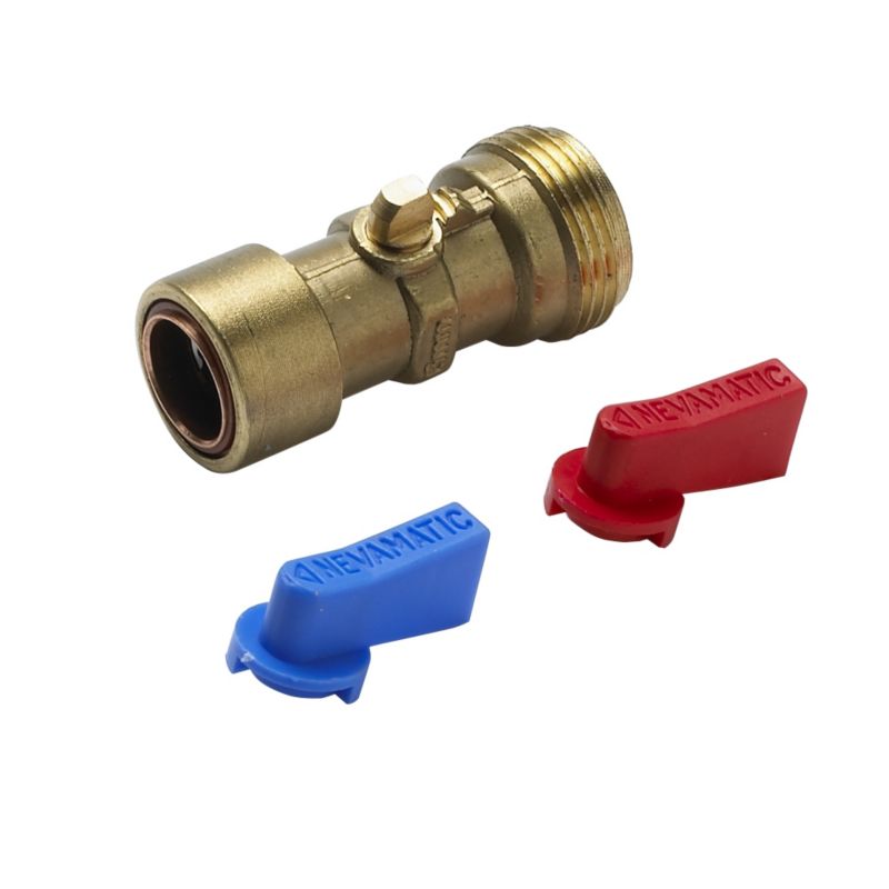PlumbSure Copper Push Fit Metal Washing Machine Tap 15 x 19mm