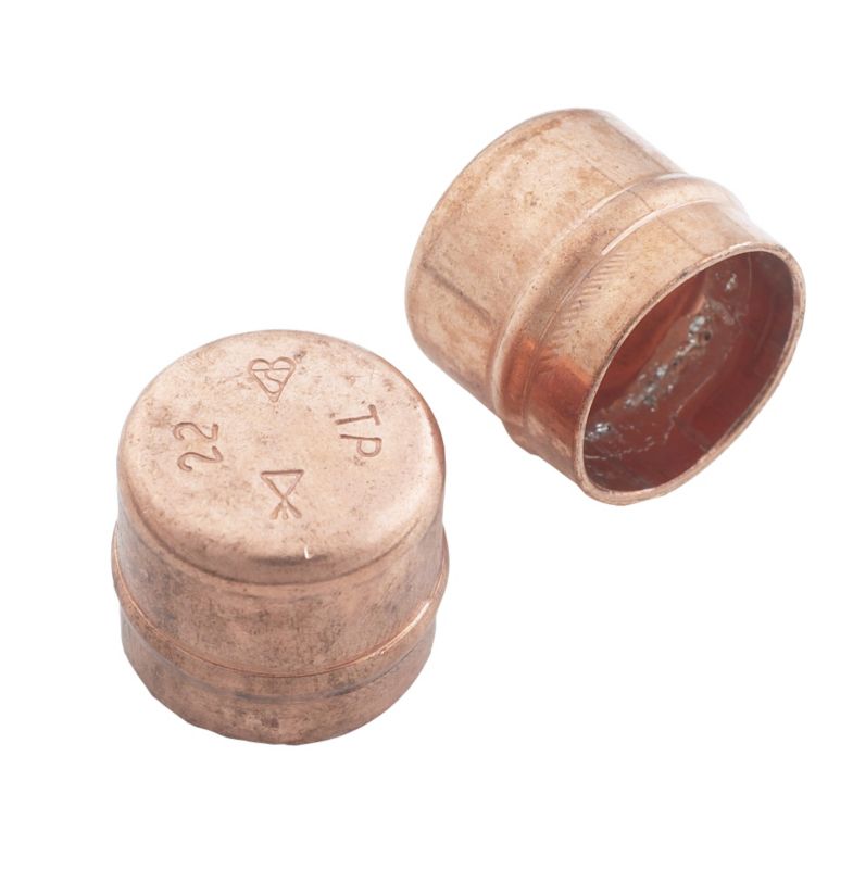 PlumbSure Solder Ring Stop End 22mm 2Pk