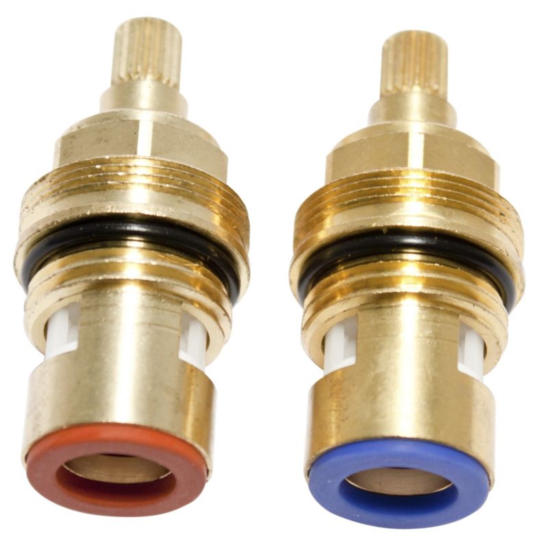 PlumbSure 127mm Ceramic Tap Glands 9mm Spline 2Pk
