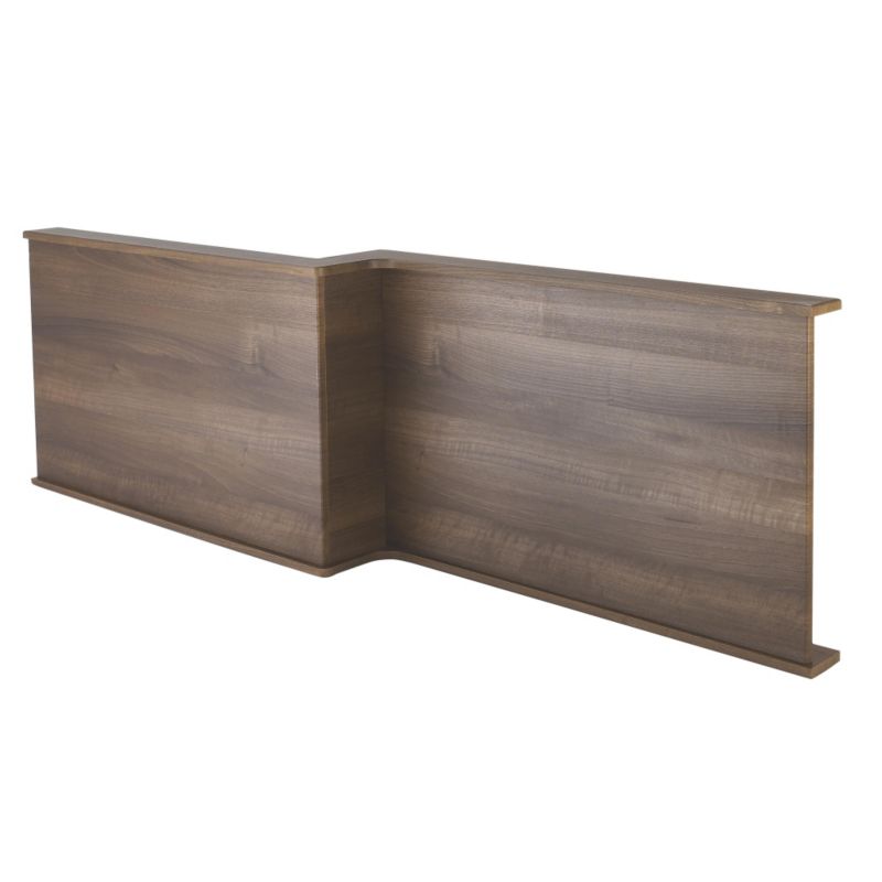 Cooke amp Lewis Adelphi L Shaped Front Panel Left Hand Walnut Effect