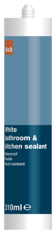 BandQ Bathroom and Kitchen Sealant White 310ml