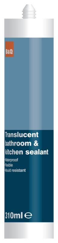 BandQ Bathroom and Kitchen Sealant Translucent 310ml