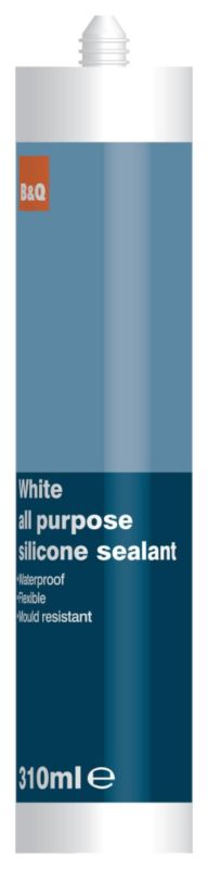 BandQ All Purpose Silicone Sealant White 310ml