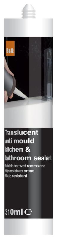 BandQ Antimould Kitchen and Bathroom Sealant Translucent 310ml