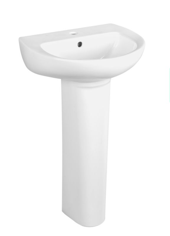 BampQ Treviso Cloakroom Basin with Pedestal