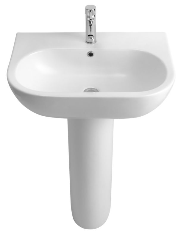 Cooke & Lewis Helena 1 Tap Hole Basin and Full Pedestal (580mm)