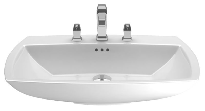 Cooke & Lewis Antonio 3 Tap Hole Wall Hung Countertop Basin