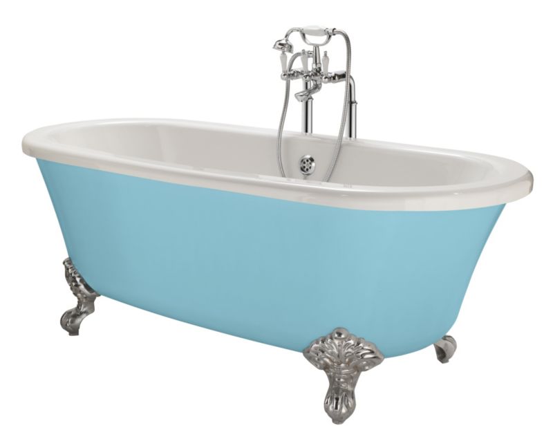 Cooke & Lewis Duchess Paintable Roll Top Bath with Chrome Feet