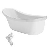 Save on this Cooke & Lewis Duchess Paintable Slipper Claw Bath with White Feet (L)1750mm