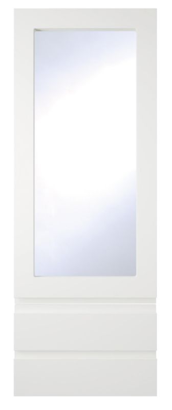 Cooke & Lewis Appleby White Pack W1 Tall Glazed Door & Drawers 500mm