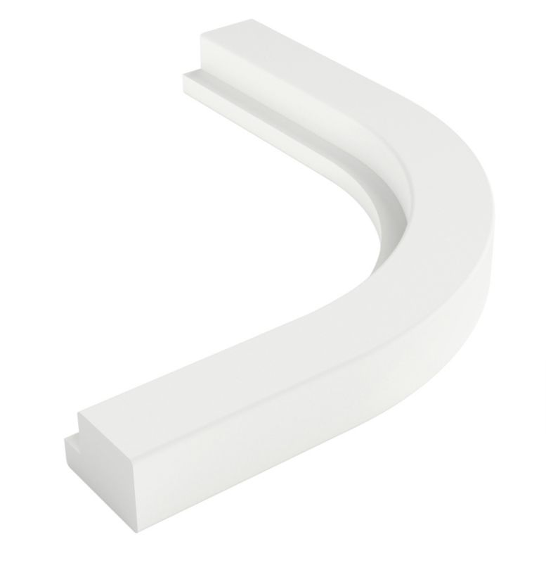Cooke & Lewis Appleby White Curved Cornice/Pelmet