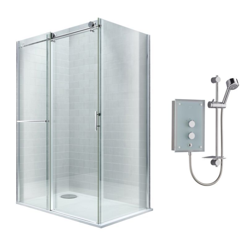Cooke & Lewis Eclipse Shower Enclosure with Mira Azora Shower L/H