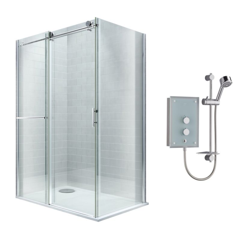 Save on this Cooke & Lewis Eclipse Shower Enclosure with Mira Azora Shower L/H