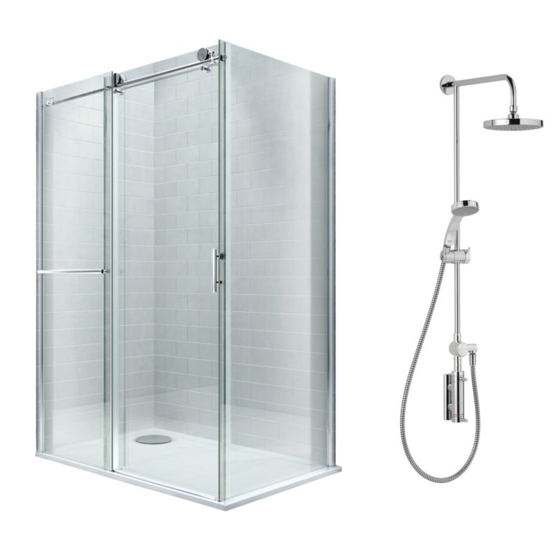 Cooke & Lewis Eclipse Shower Enclosure with Mira Stylis Shower L/H