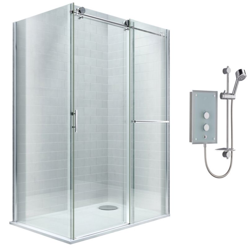 Cooke & Lewis Eclipse Shower Enclosure with Mira Azora Shower R/H