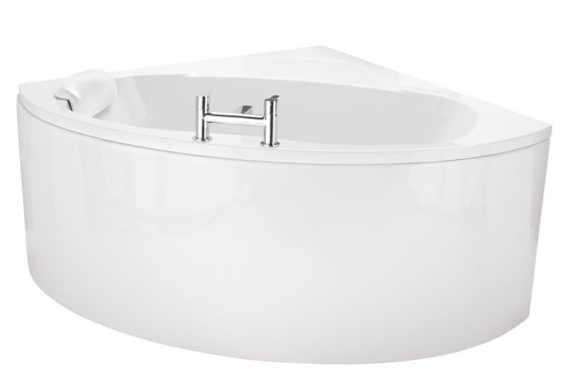 Cooke amp Lewis Luxury Corner Bath with White Headrest