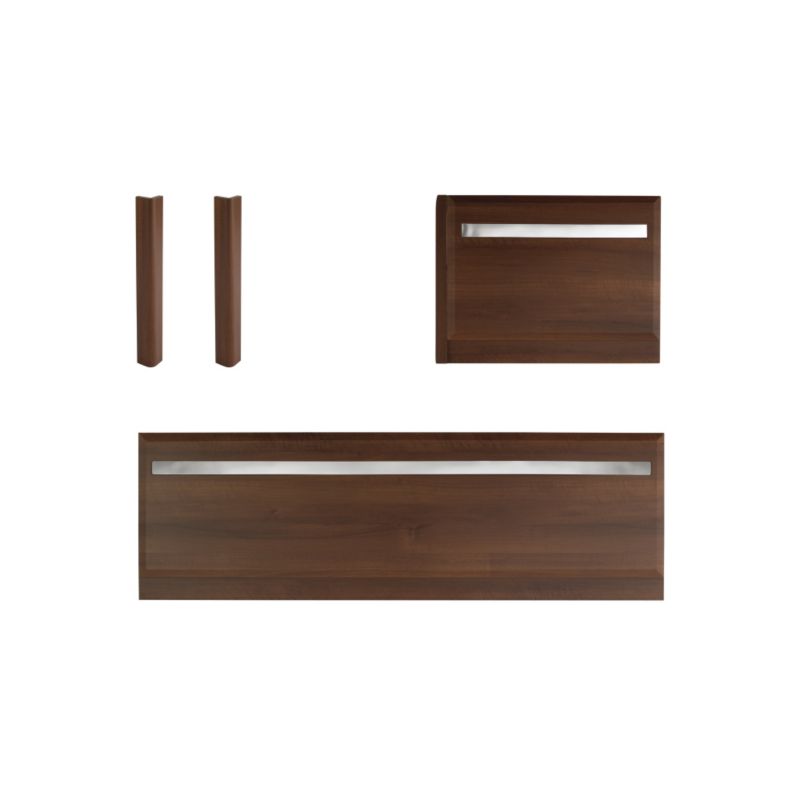 Cooke and Lewis Chrome Inset Bath and 1 x End Panel Kit Walnut W750mm