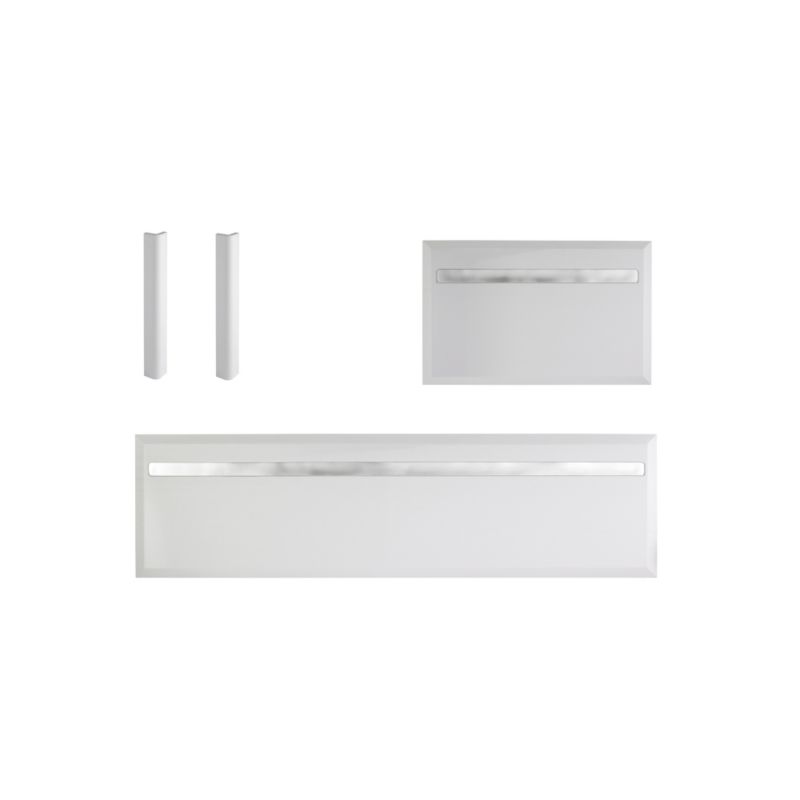 Cooke and Lewis Chrome Inset Bath and 1 x End Panel Kit White W750mm