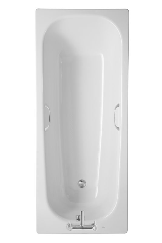 Cooke amp Lewis Barbican Twin Grip Bath L1700mm