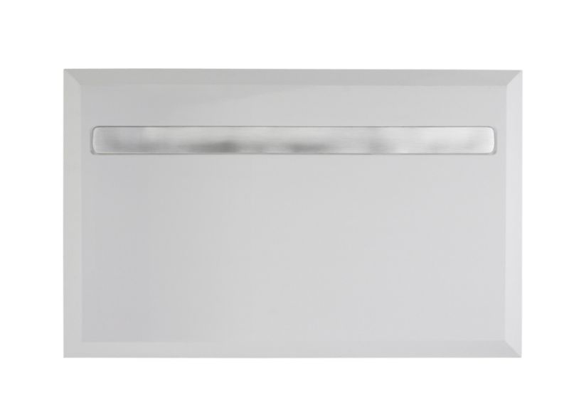 Cooke and Lewis Chrome Inset Bath End Panel White W700mm