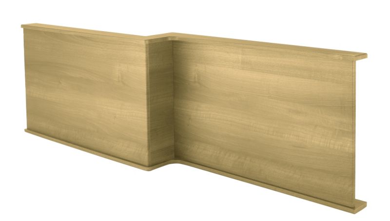 Cooke and Lewis Adelphi L Shaped Bath Front Panel Light Oak Effect LH